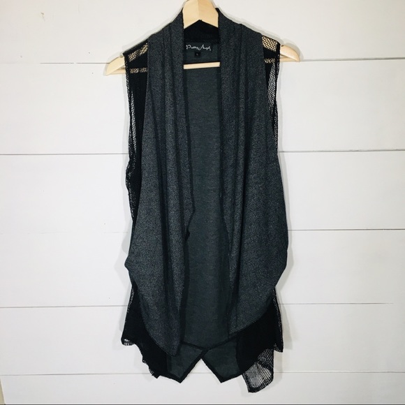 Pretty Angel Sweaters - PRETTY ANGEL Long Tunic Sleeveless Draped Cardigan